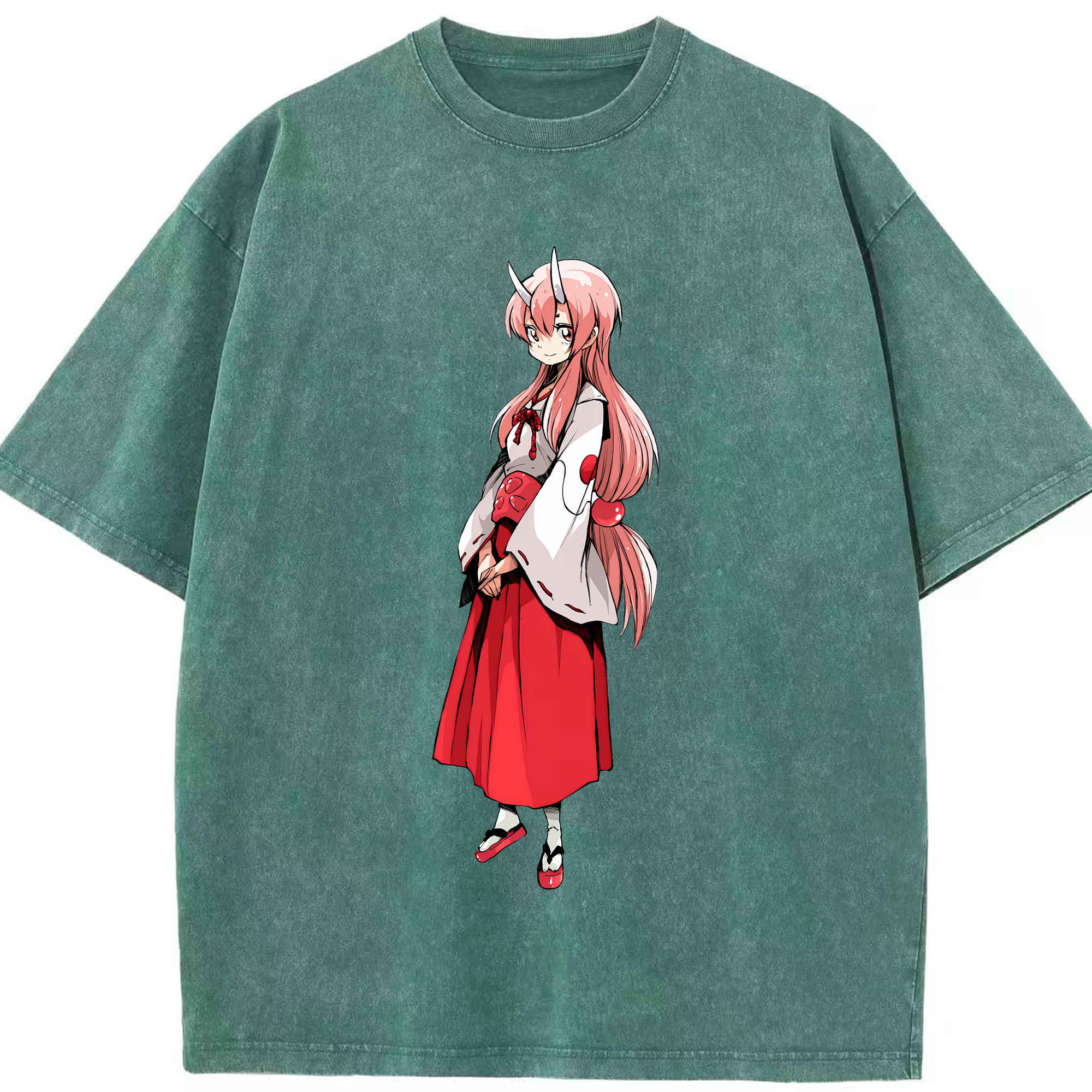 （画像用） 転スラ Regarding Reincarnated to Slime 綿100% ヴィンテージ風 半袖Tシャツ（フロントプリント）